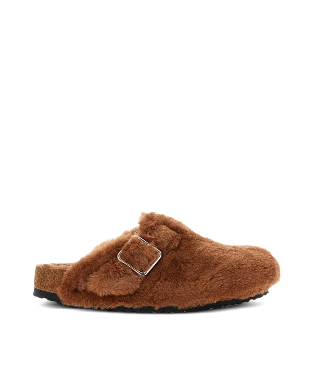 BIRKENSTOCK Коричневые замшевые мюли, фото 1