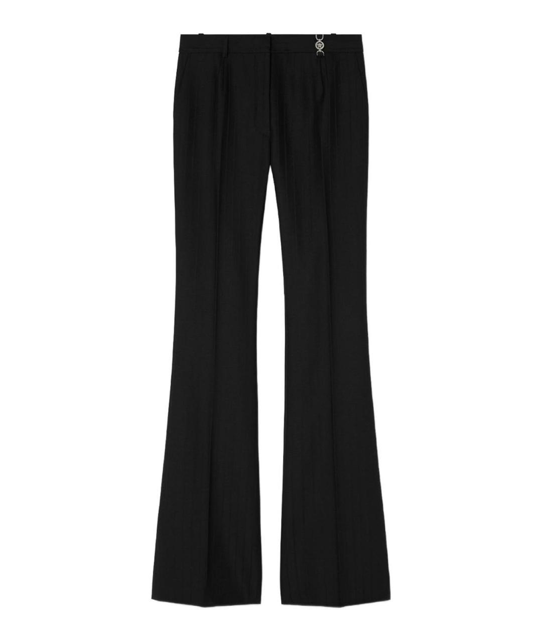 VERSACE Черные шерстяные брюки широкие, фото 1