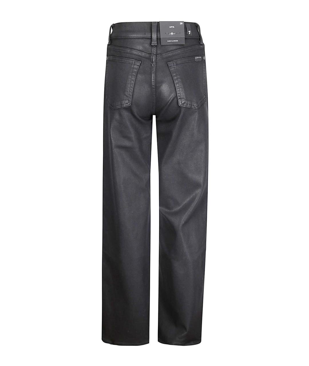 7 FOR ALL MANKIND Черные хлопковые брюки широкие, фото 2