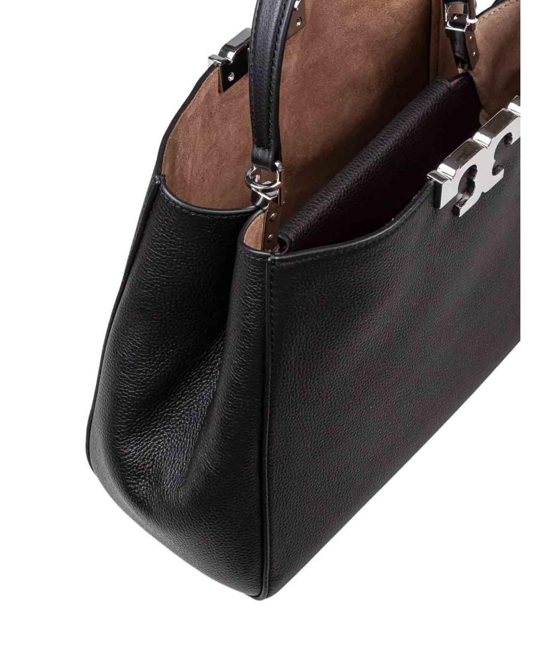 TORY BURCH Черная кожаная сумка через плечо, фото 4