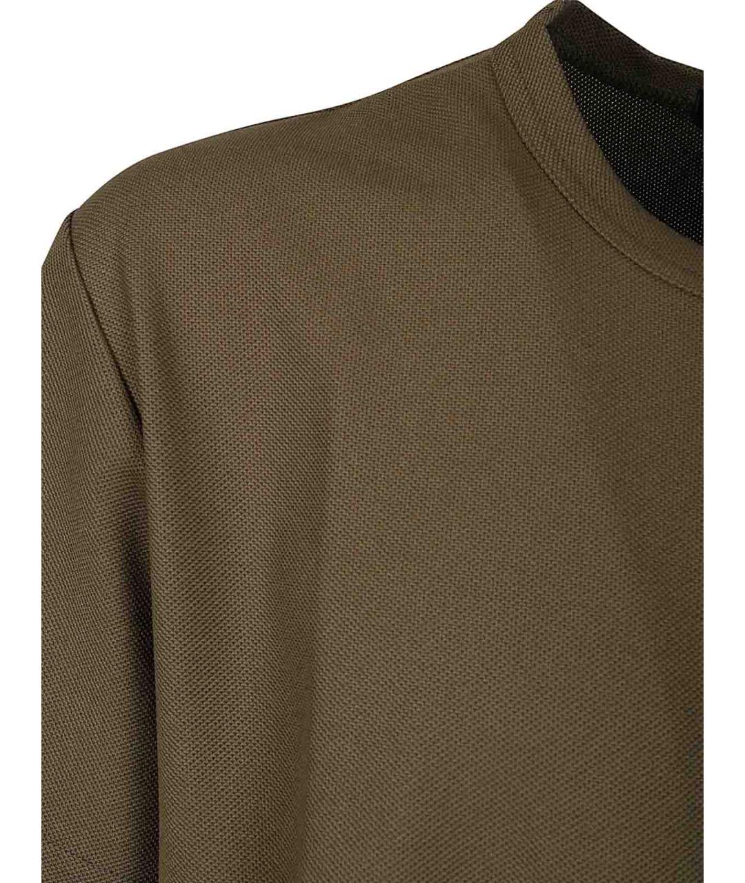 COMME DES GARÇONS HOMME PLUS Коричневая синтетическая футболка, фото 3