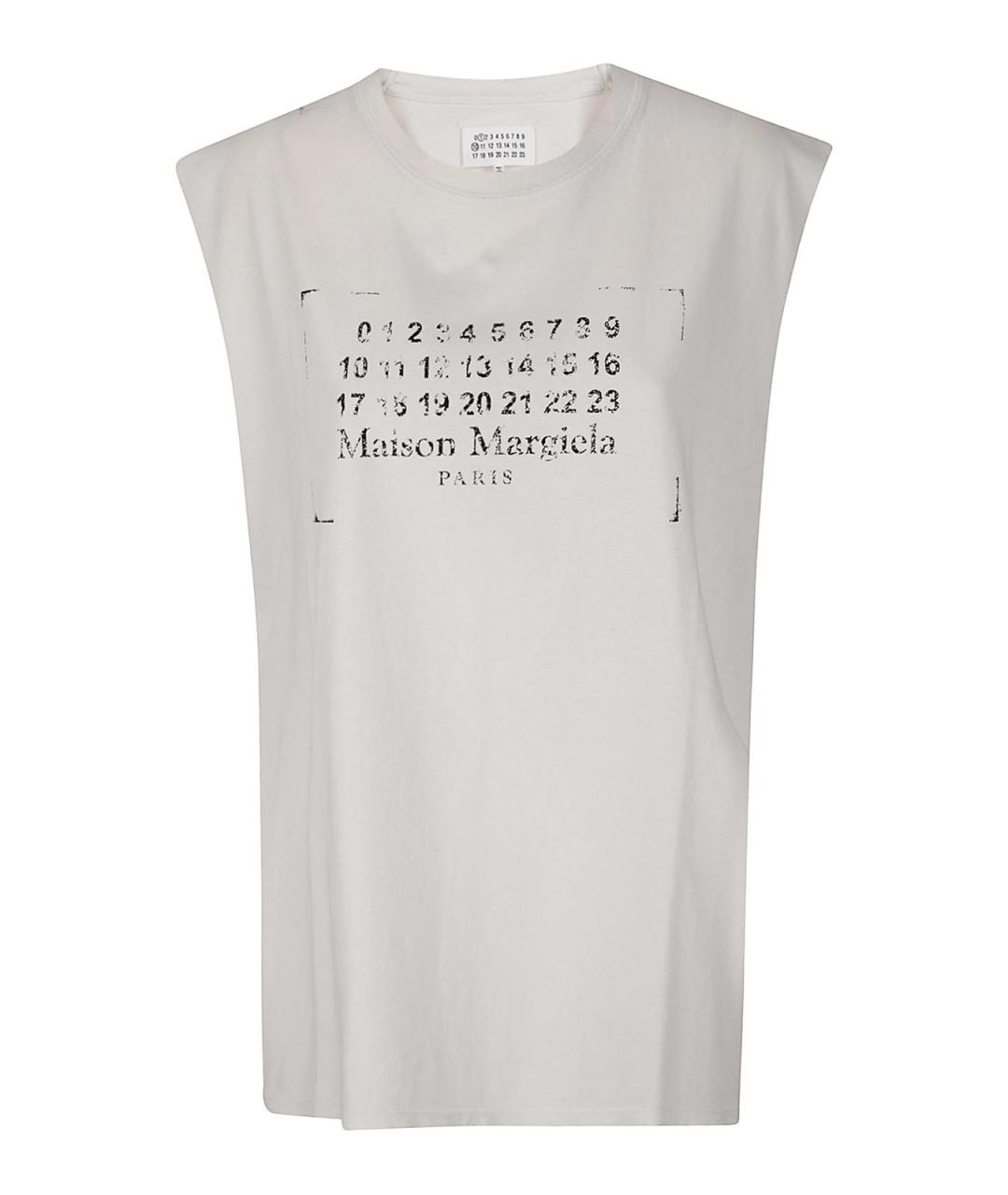 MAISON MARGIELA Белая хлопковая майка, фото 1