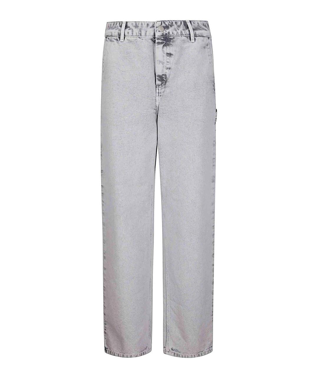 CARHARTT Серые хлопковые повседневные брюки, фото 1