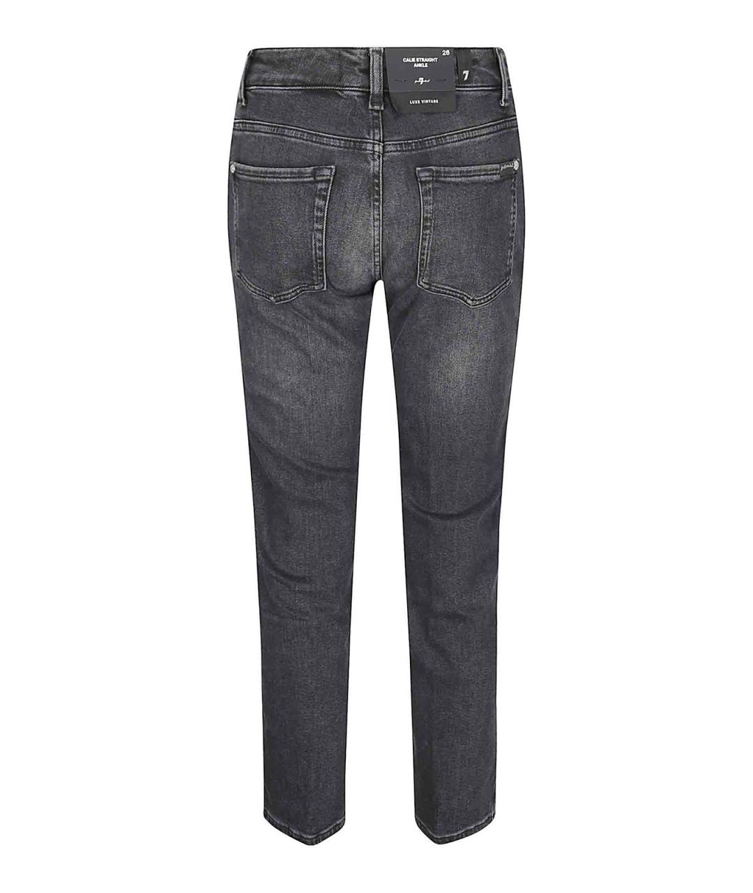 7 FOR ALL MANKIND Серые хлопковые джинсы слим, фото 2