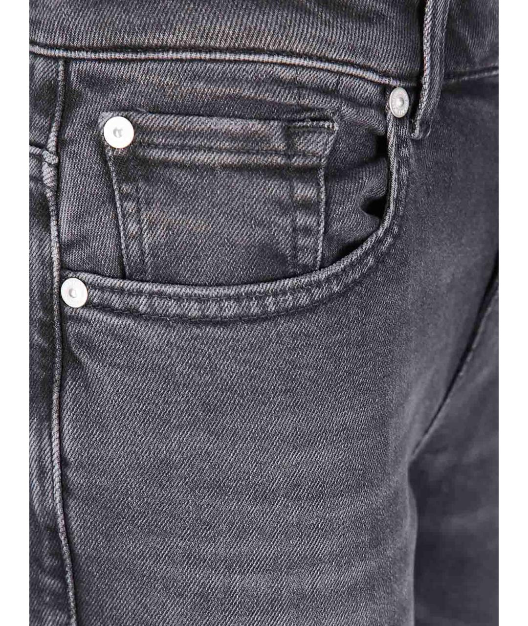 7 FOR ALL MANKIND Серые хлопковые джинсы слим, фото 3