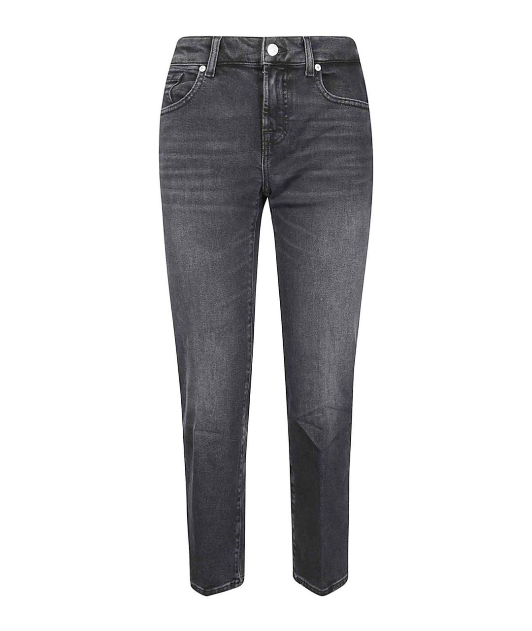 7 FOR ALL MANKIND Серые хлопковые джинсы слим, фото 1