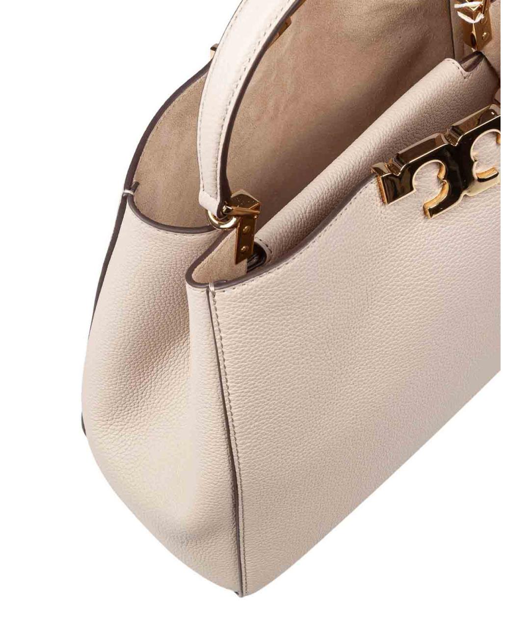 TORY BURCH Бежевая кожаная сумка тоут, фото 4