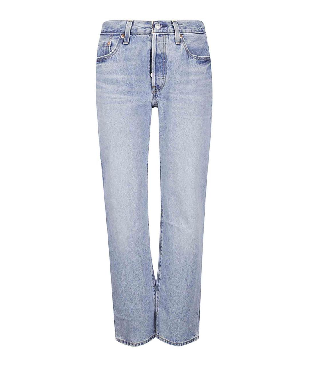LEVI'S Синие хлопковые прямые джинсы, фото 1