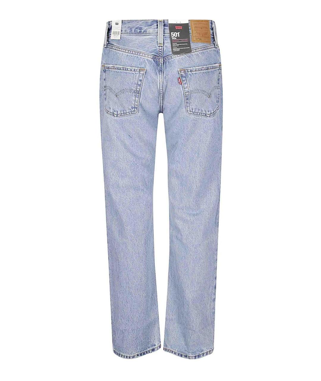 LEVI'S Синие хлопковые прямые джинсы, фото 2