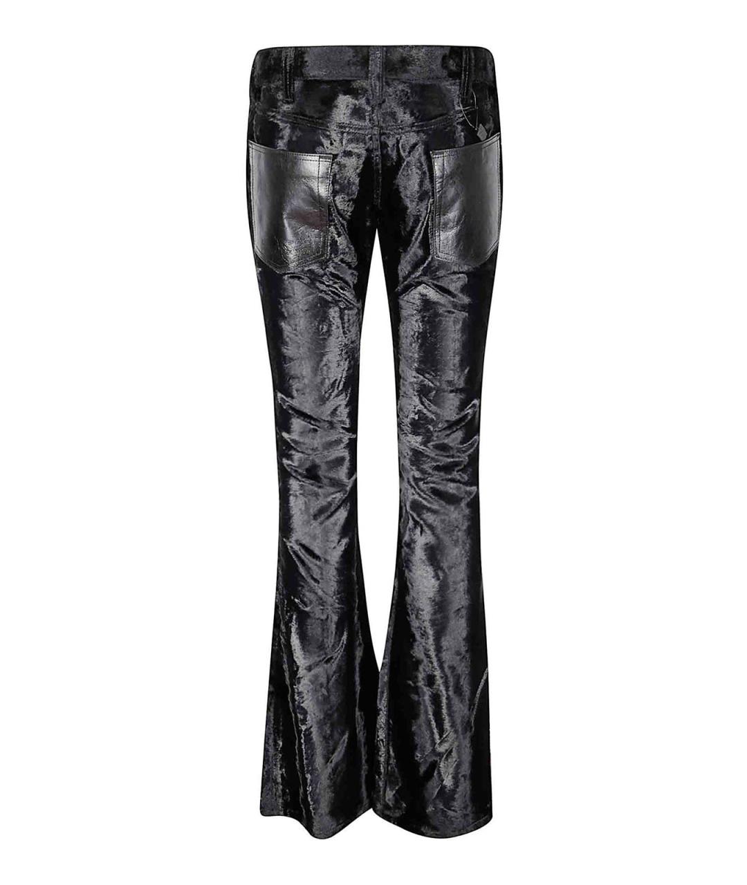 JUNYA WATANABE Черные кожаные брюки широкие, фото 2