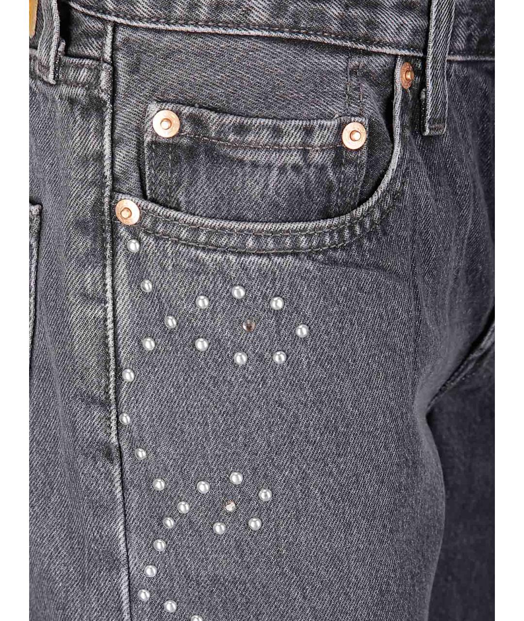 LEVI'S Синие хлопковые прямые джинсы, фото 3