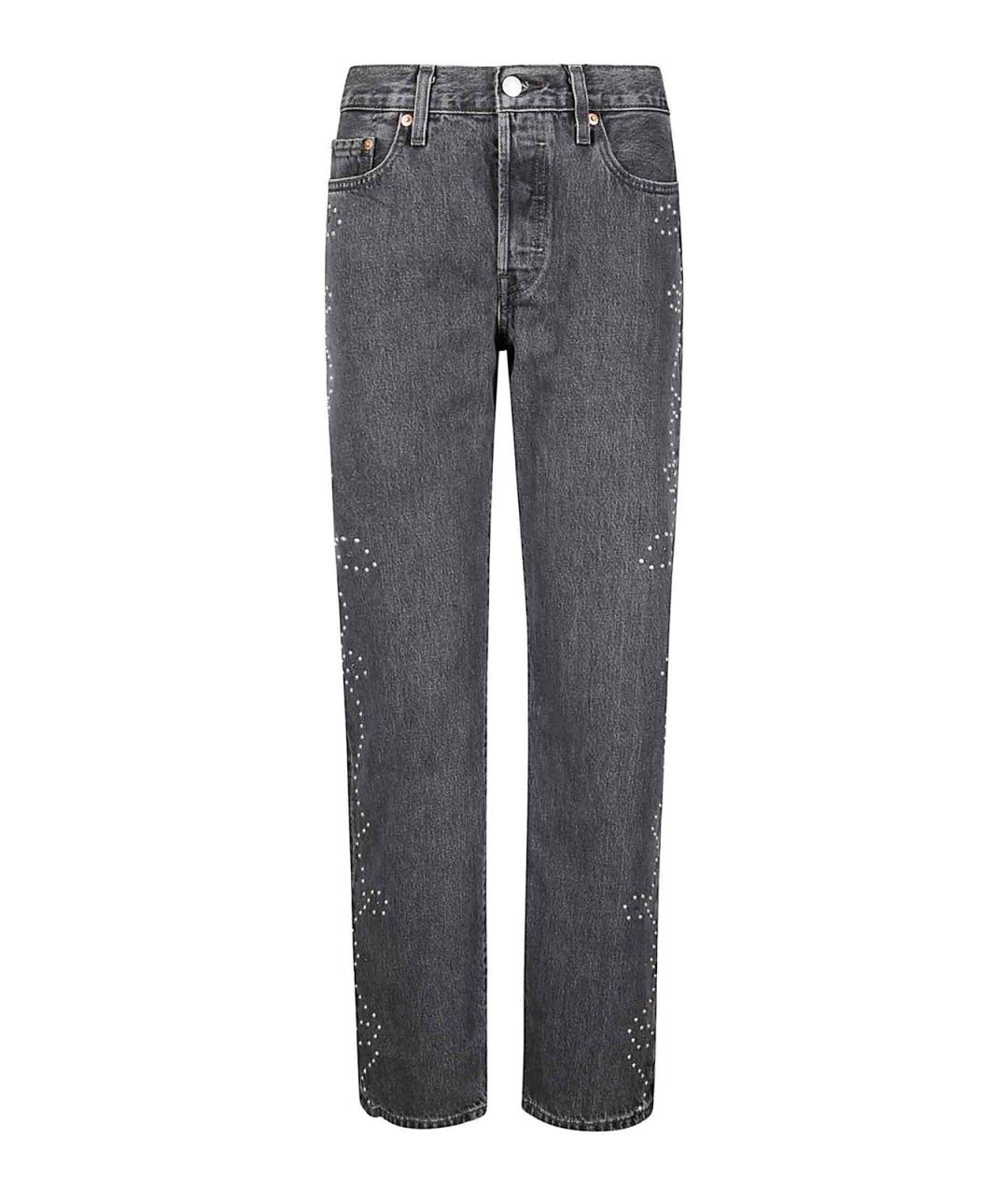 LEVI'S Синие хлопковые прямые джинсы, фото 1