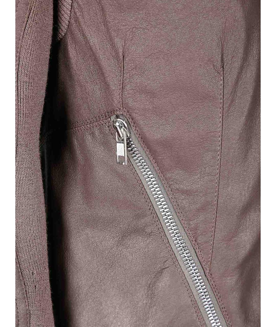 RICK OWENS Коричневая кожаная куртка, фото 3