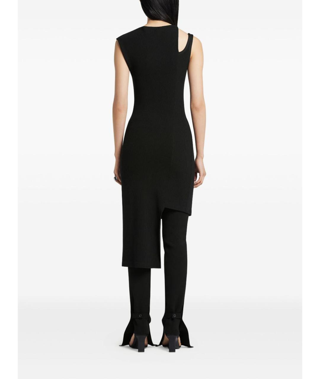 COURREGES Черное полиэстеровое повседневное платье, фото 3