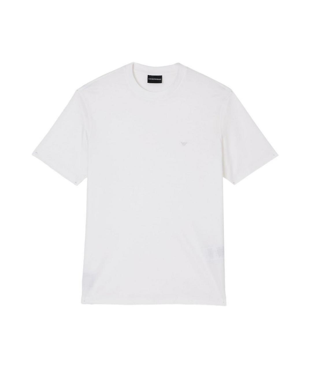 EMPORIO ARMANI Белая хлопковая футболка, фото 1