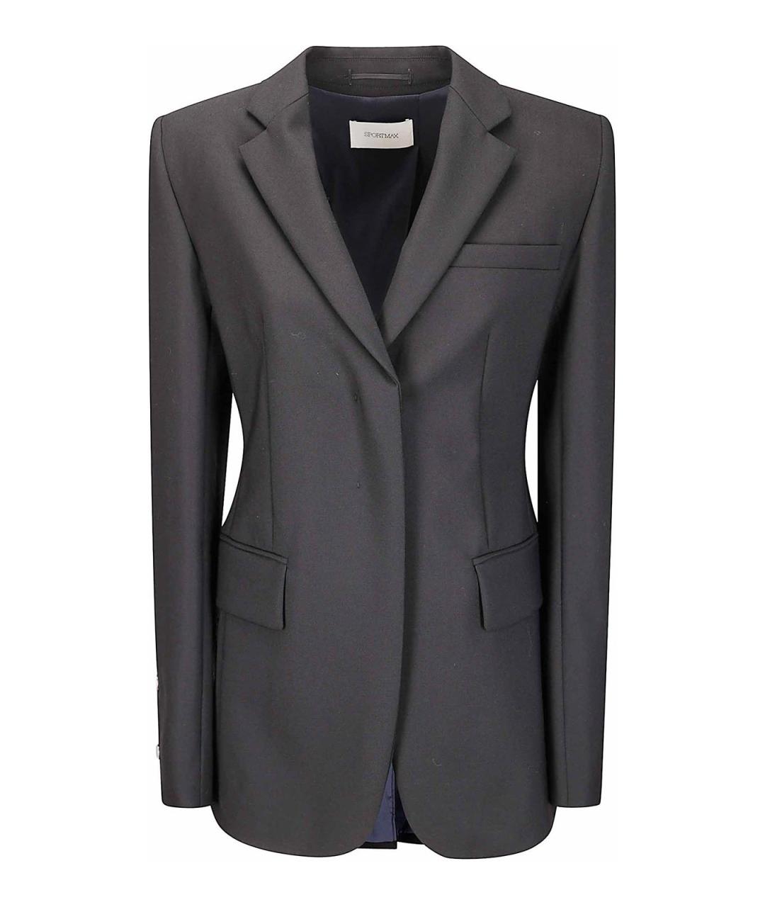 SPORTMAX Черная шерстяная куртка, фото 1