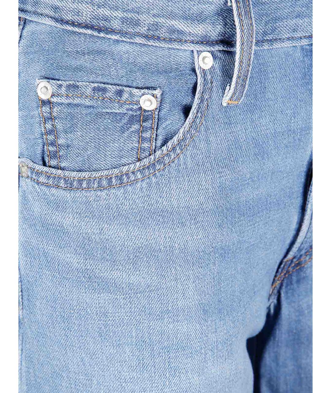 LEVI'S Синие хлопковые прямые джинсы, фото 3