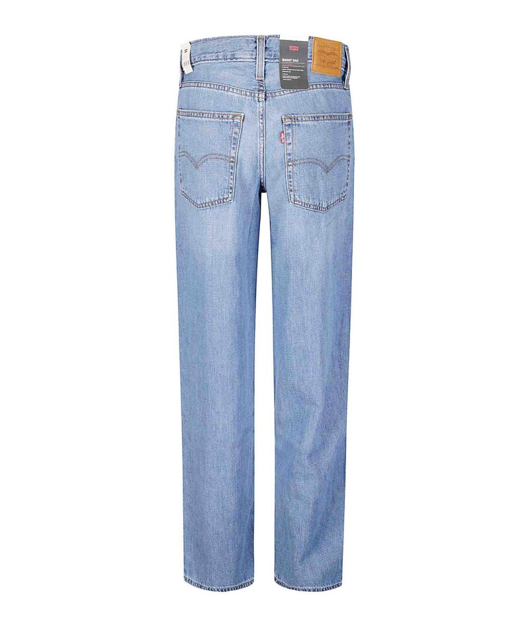 LEVI'S Синие хлопковые прямые джинсы, фото 2