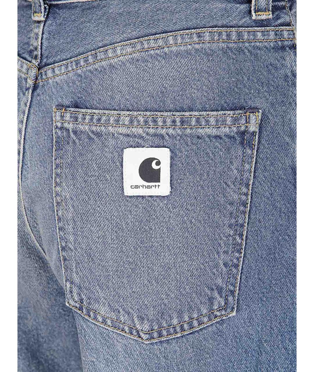 CARHARTT Синие хлопковые прямые джинсы, фото 3