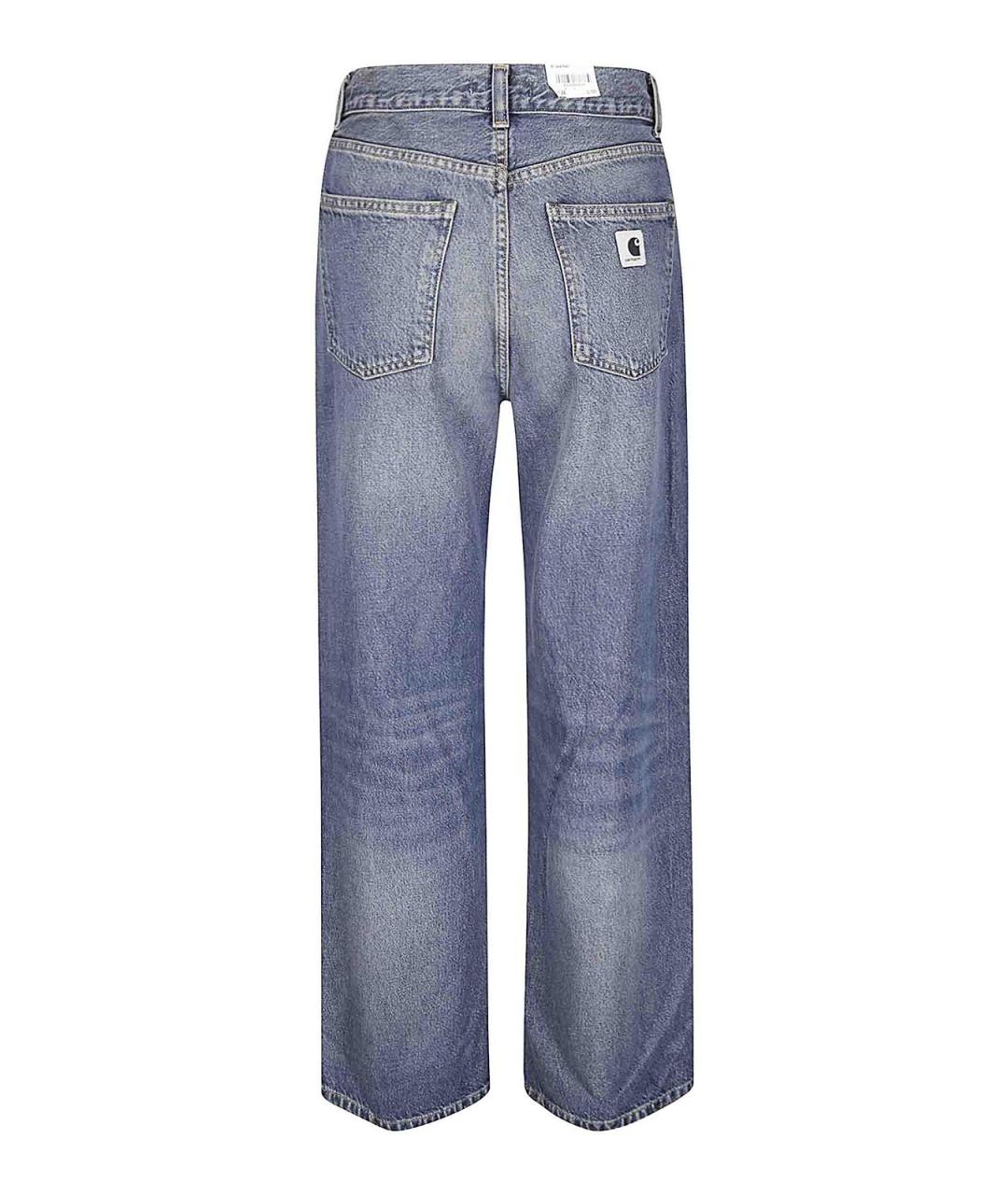 CARHARTT Синие хлопковые прямые джинсы, фото 2