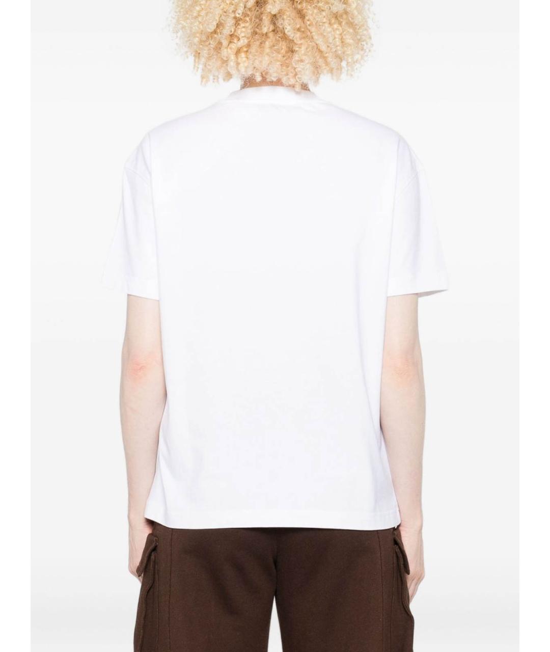 OFF-WHITE Белая хлопковая футболка, фото 5