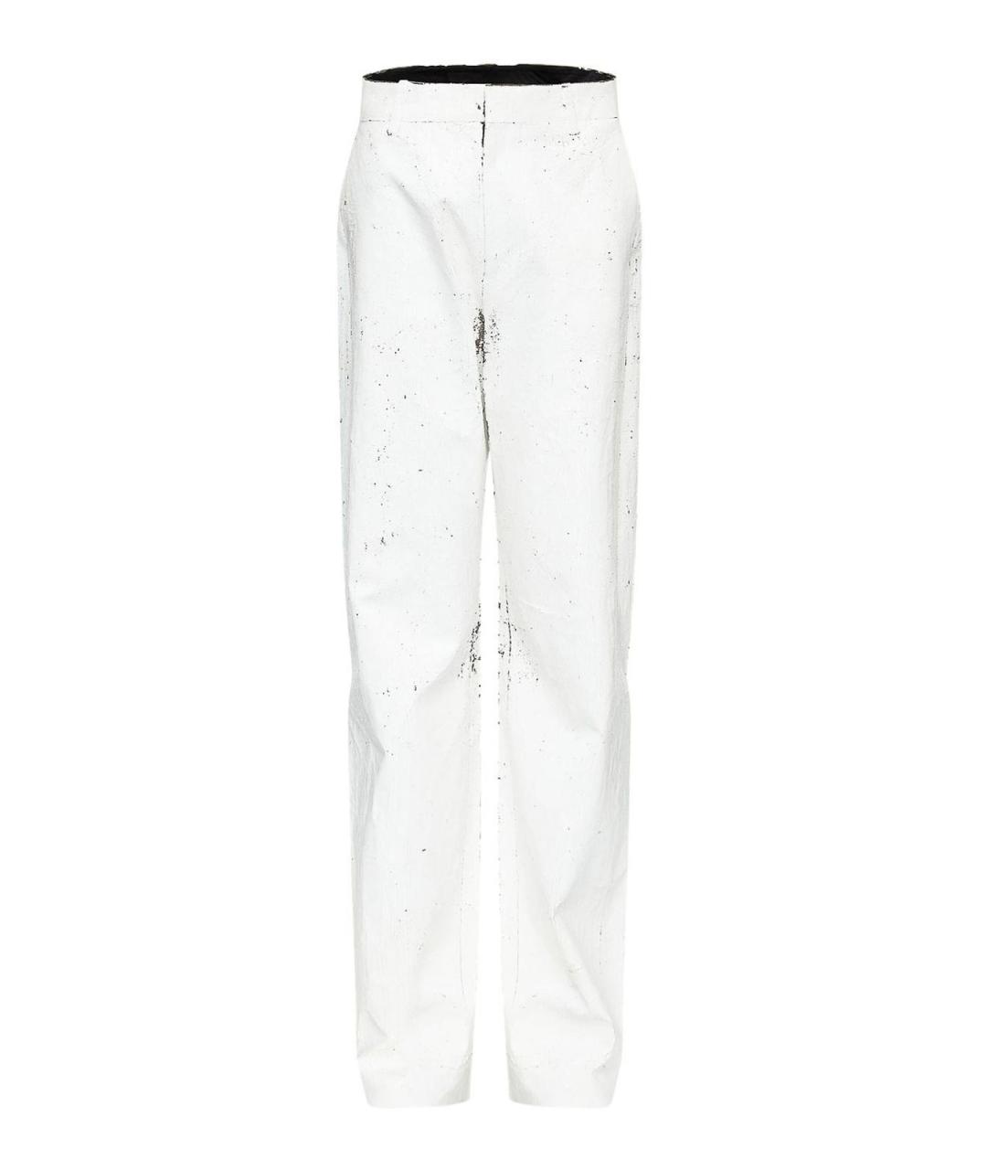 MM6 MAISON MARGIELA Белые хлопковые брюки широкие, фото 1