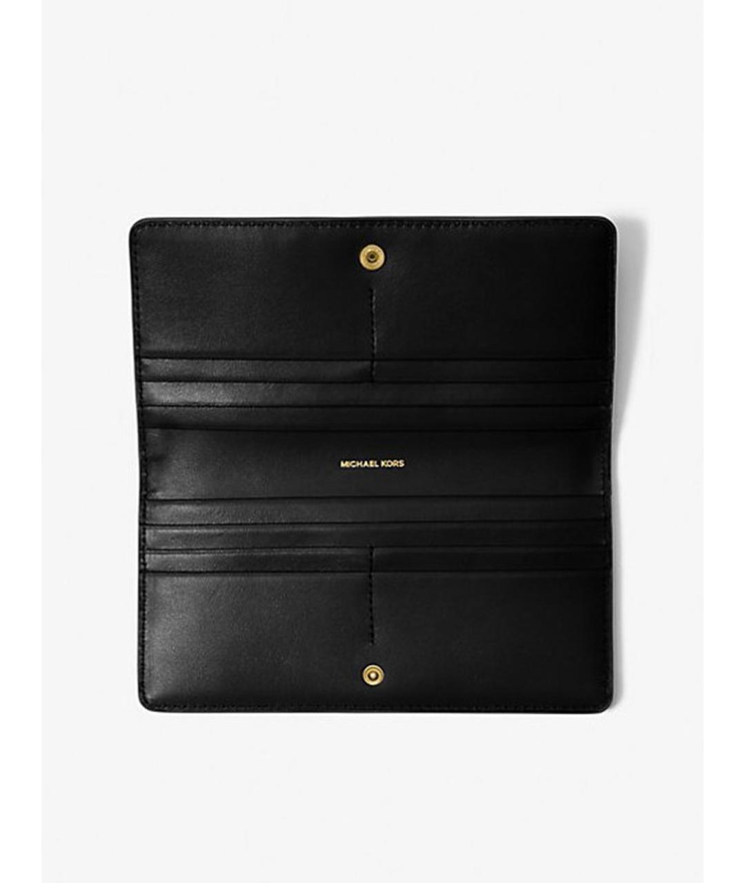 MICHAEL KORS Черный кожаный кошелек, фото 3