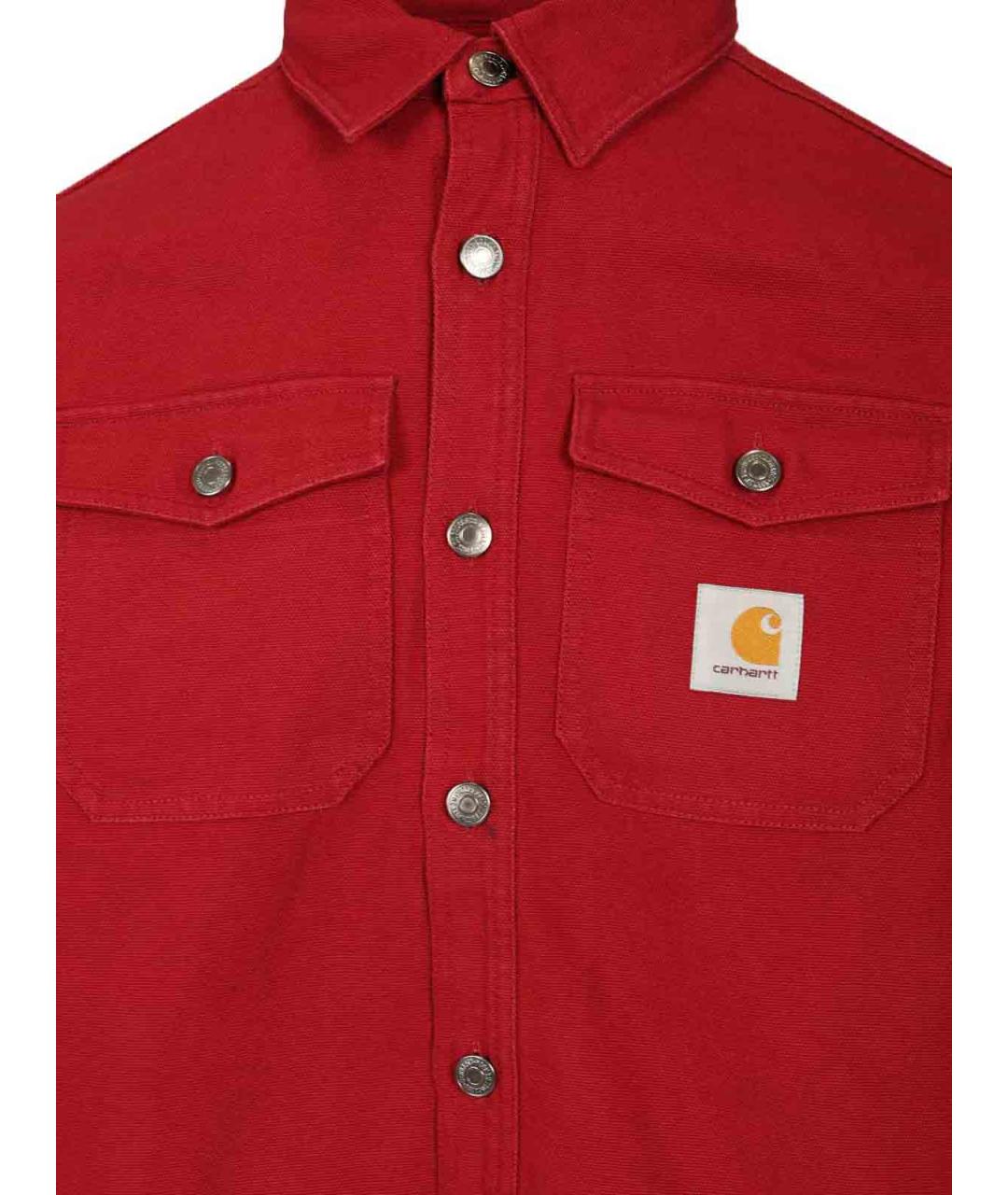 CARHARTT Красная хлопковая кэжуал рубашка, фото 4