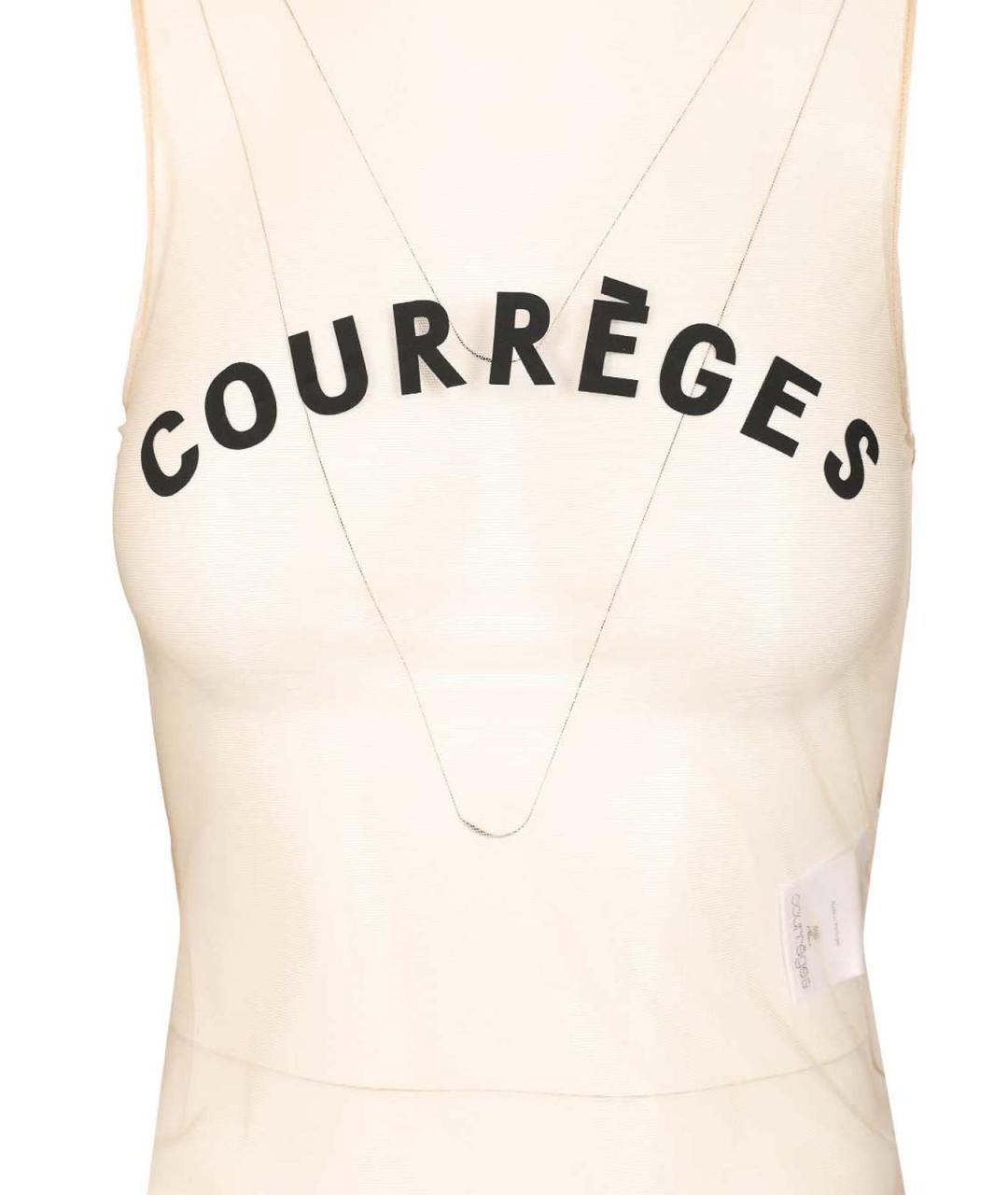 COURREGES Белая синтетическая майка, фото 3