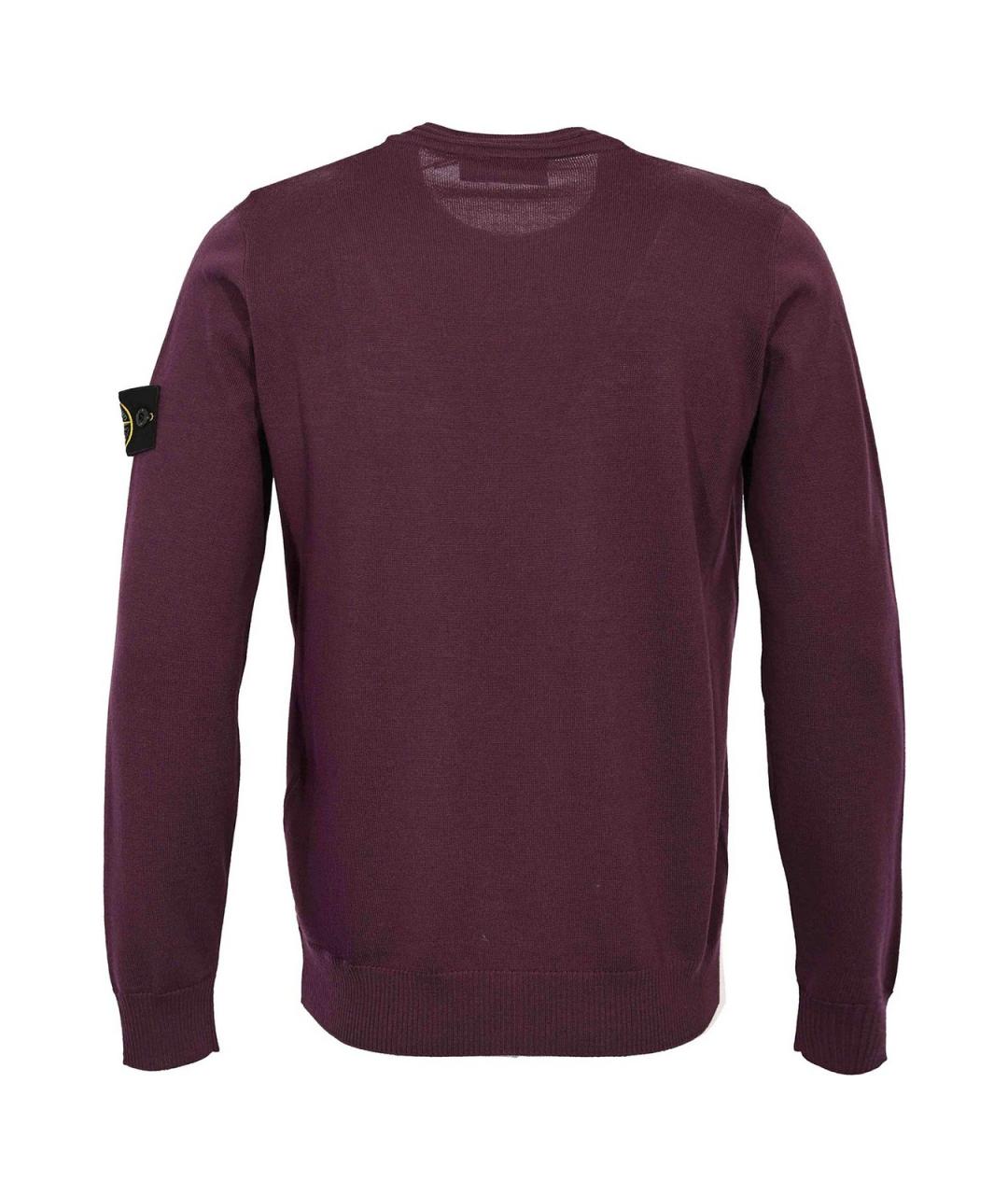 STONE ISLAND Фиолетовый шерстяной джемпер / свитер, фото 2