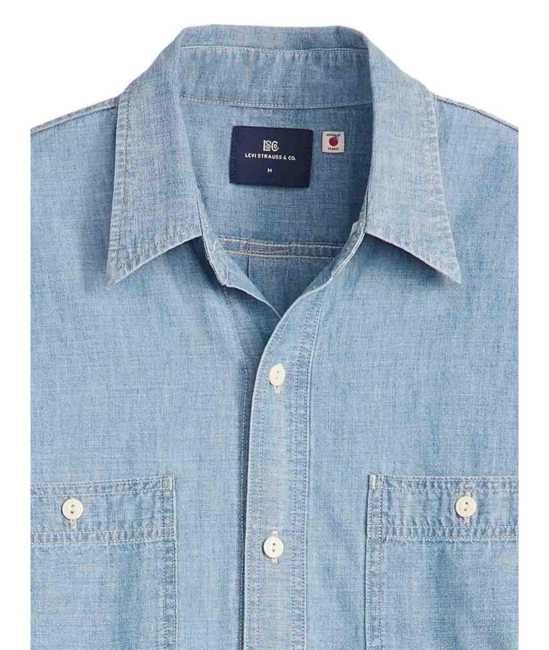 LEVI'S Синяя хлопковая классическая рубашка, фото 2