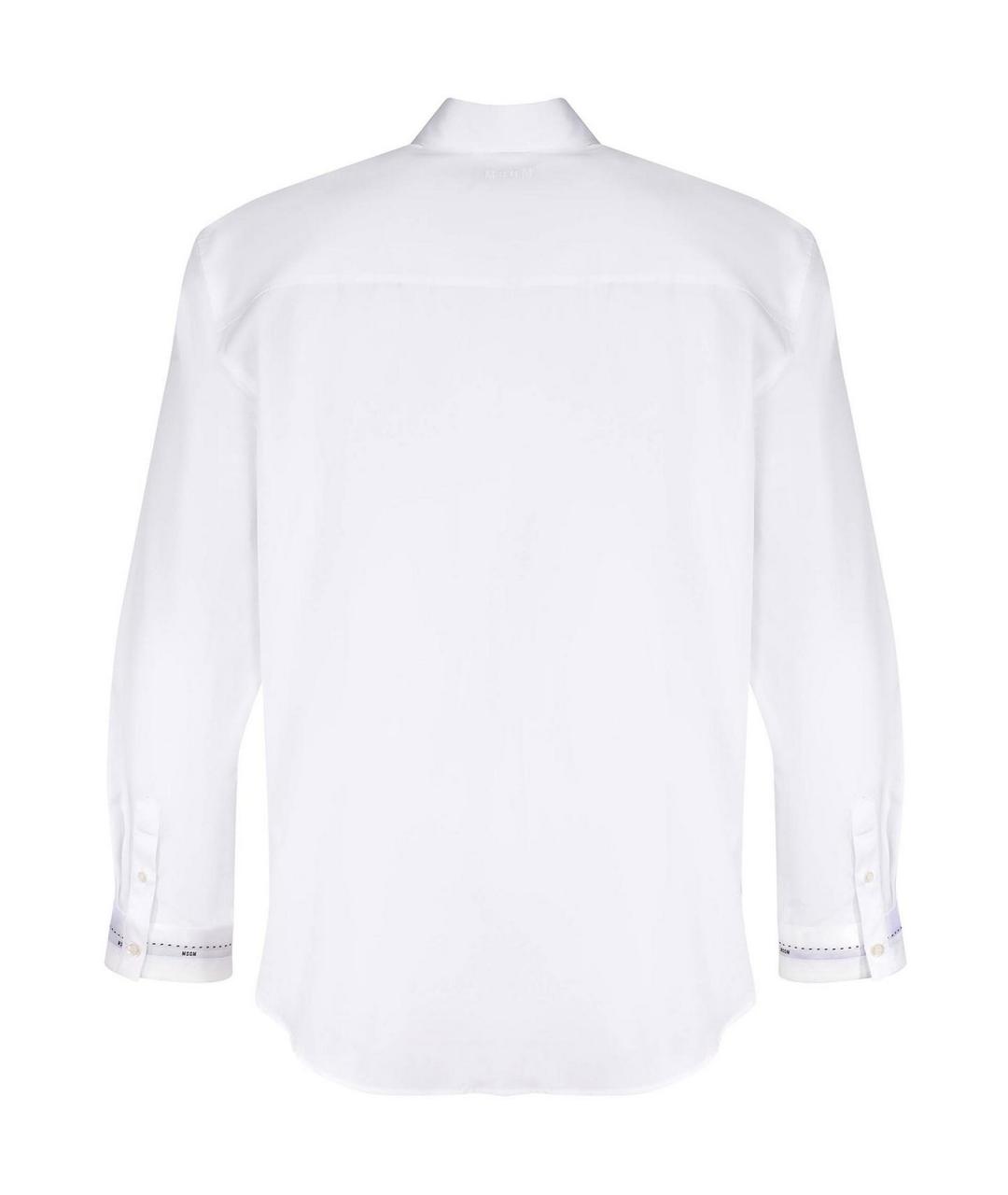 MSGM Белая хлопковая классическая рубашка, фото 3
