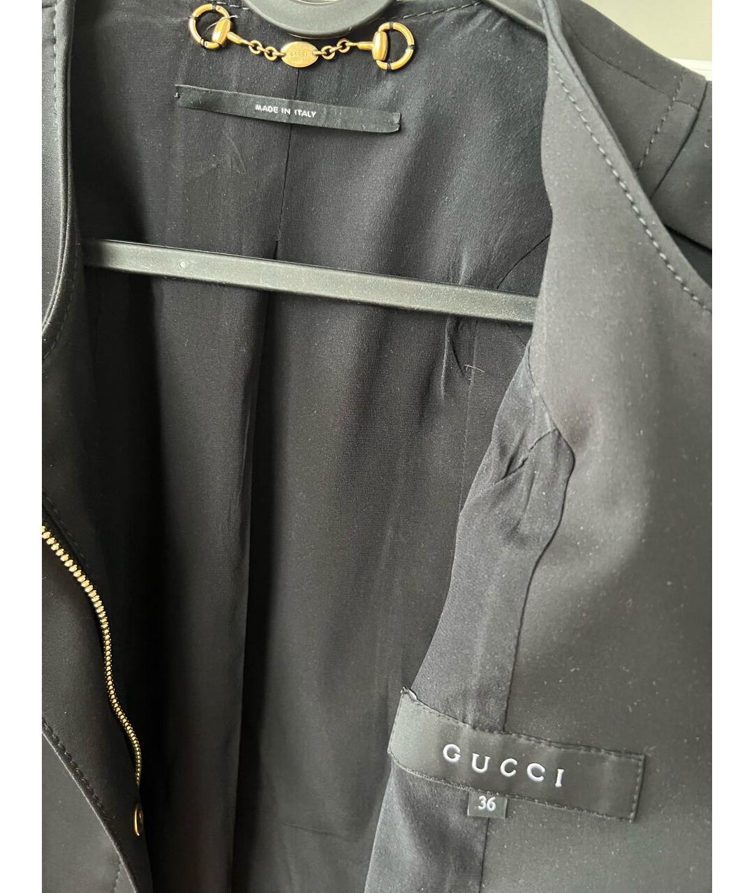 GUCCI Черный хлопко-эластановый жакет/пиджак, фото 3