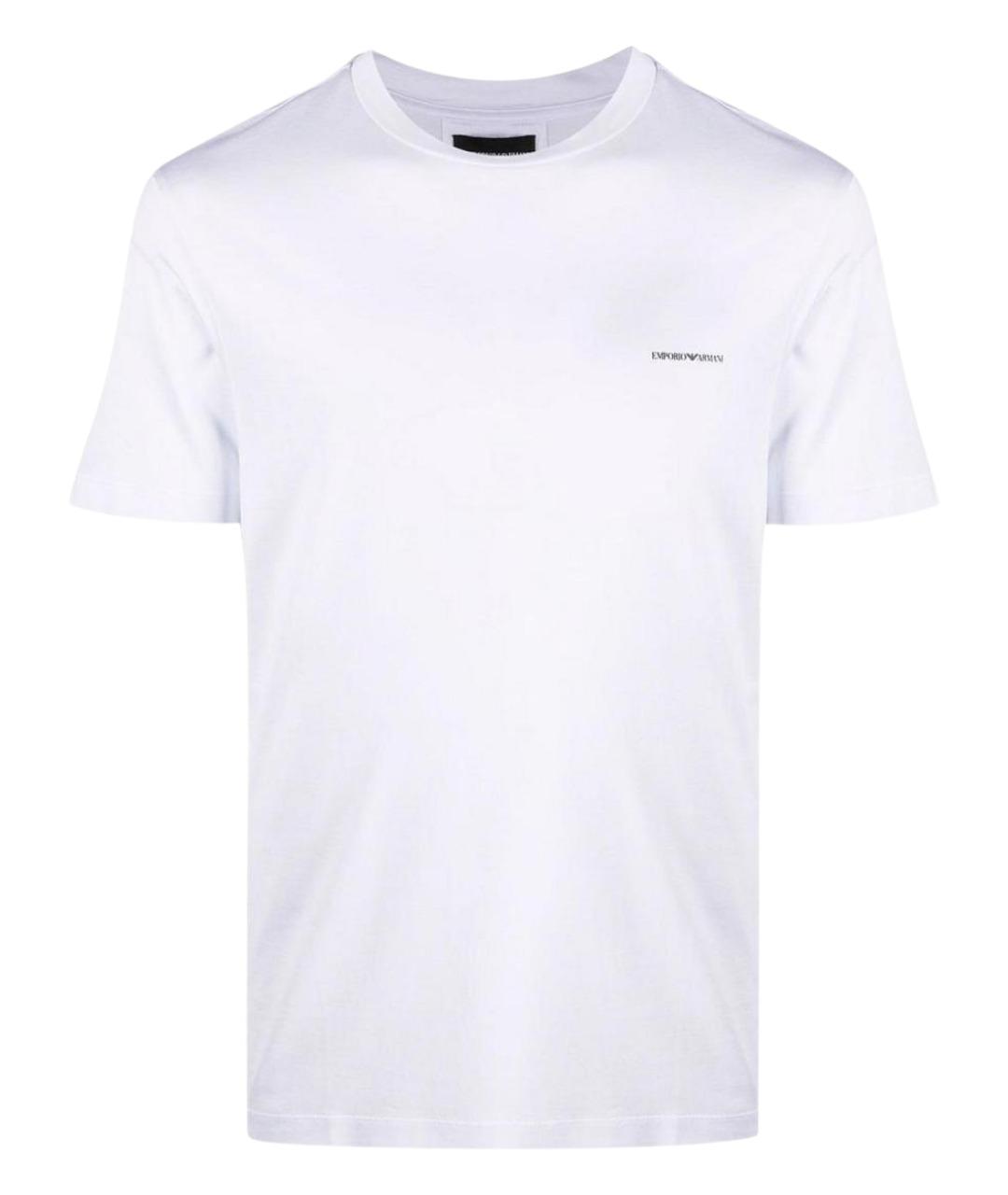 EMPORIO ARMANI Белая хлопковая футболка, фото 1