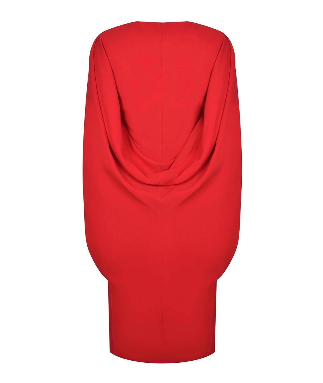 ALBERTA FERRETTI Красное вискозное повседневное платье, фото 3