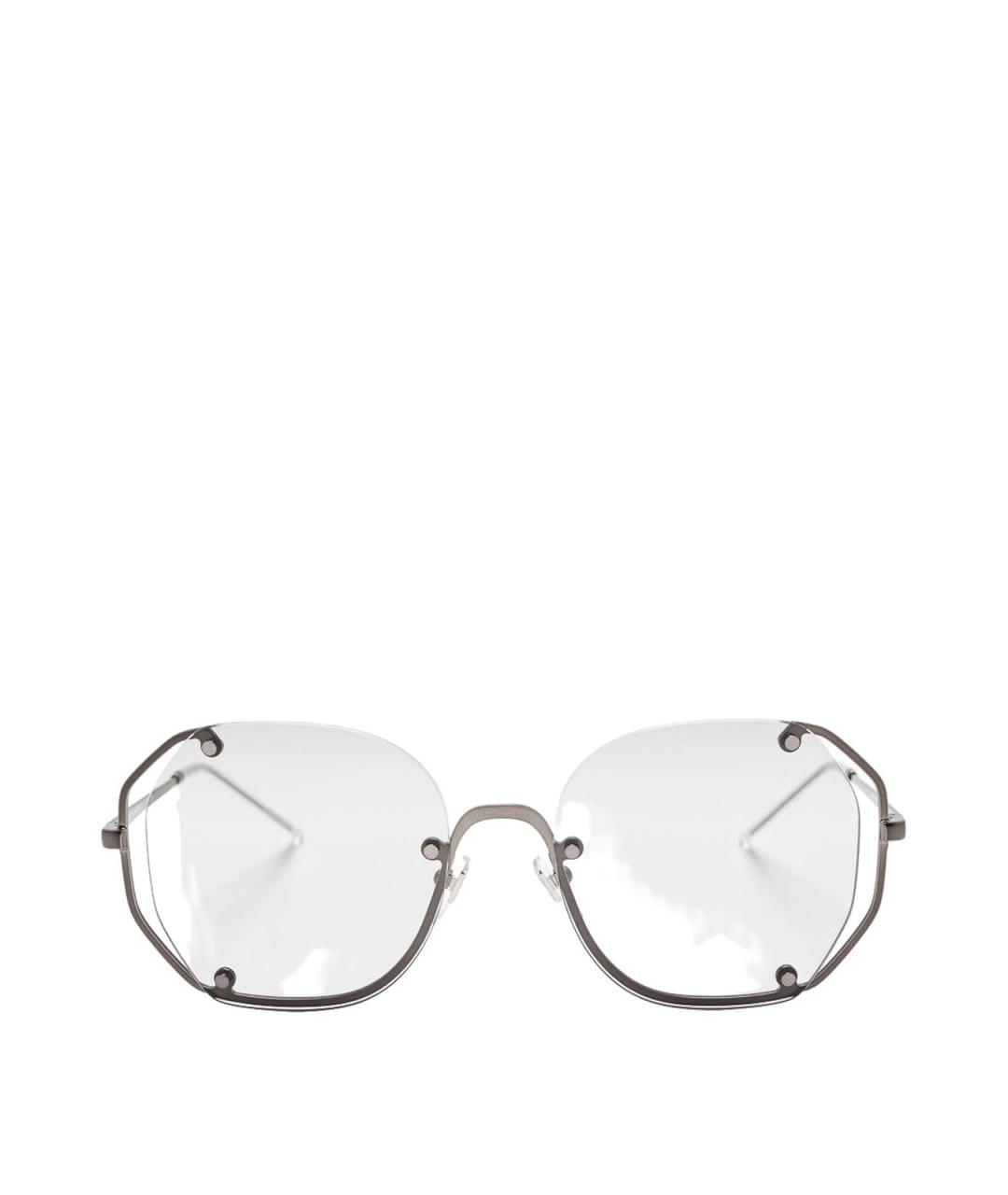 EMPORIO ARMANI Серые металлические солнцезащитные очки, фото 1