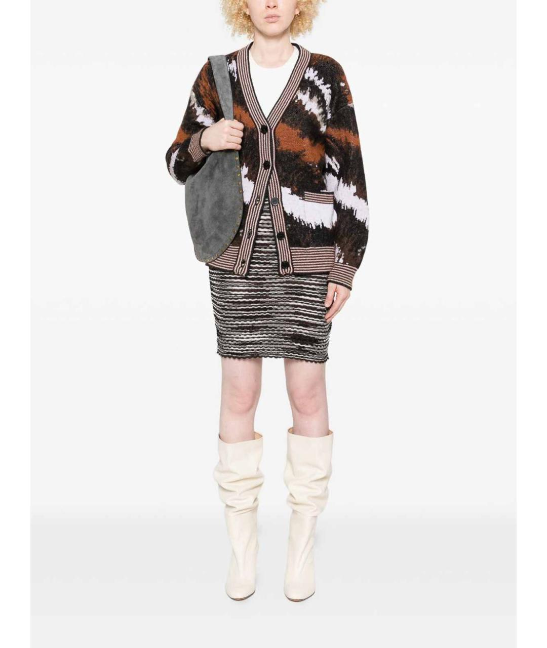 MISSONI Коричневая шерстяная юбка мини, фото 3