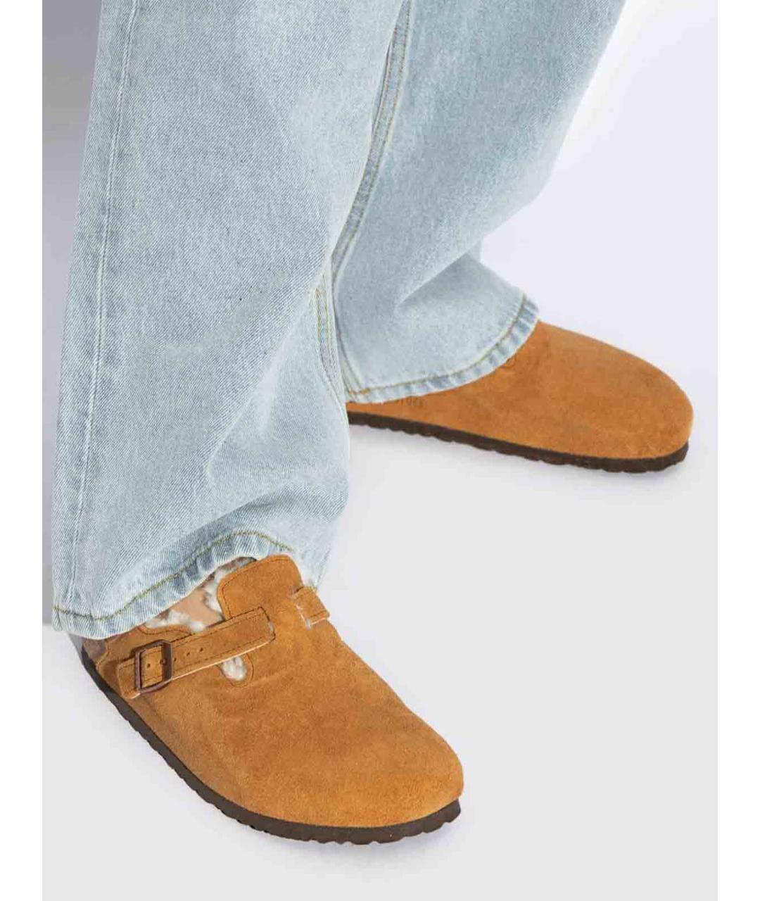 BIRKENSTOCK Коричневые замшевые мюли, фото 6