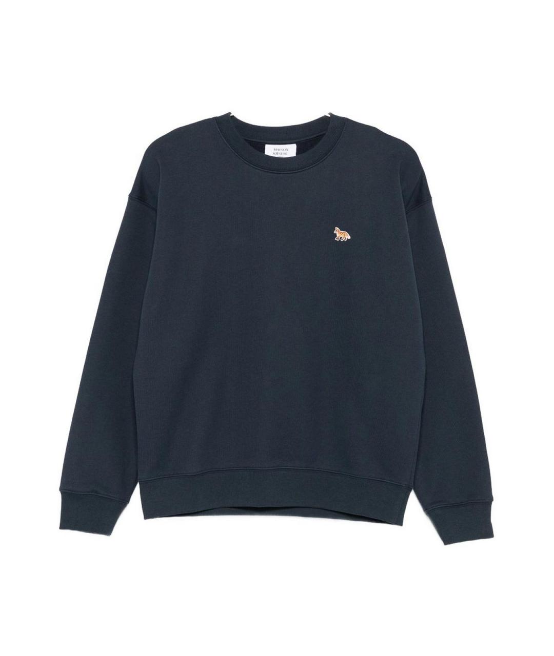 MAISON KITSUNE Темно-синий хлопковый джемпер / свитер, фото 1