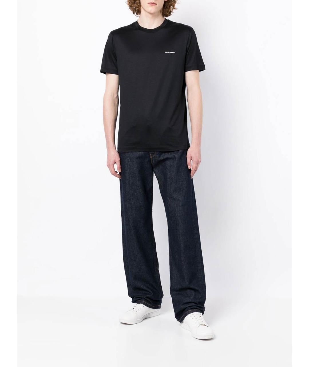 EMPORIO ARMANI Темно-синяя футболка, фото 4