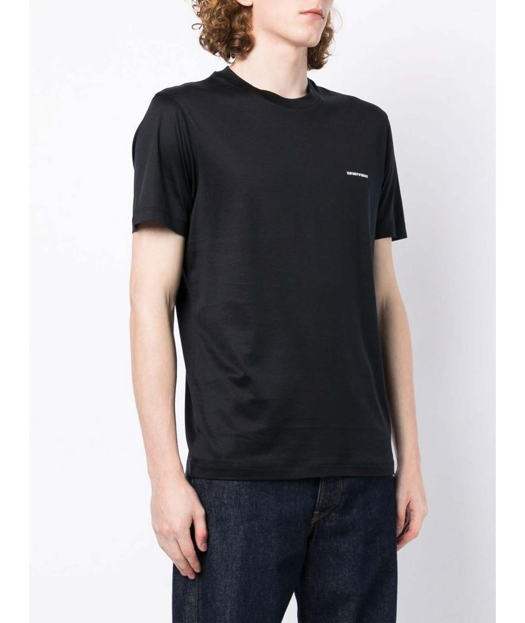 EMPORIO ARMANI Темно-синяя футболка, фото 2