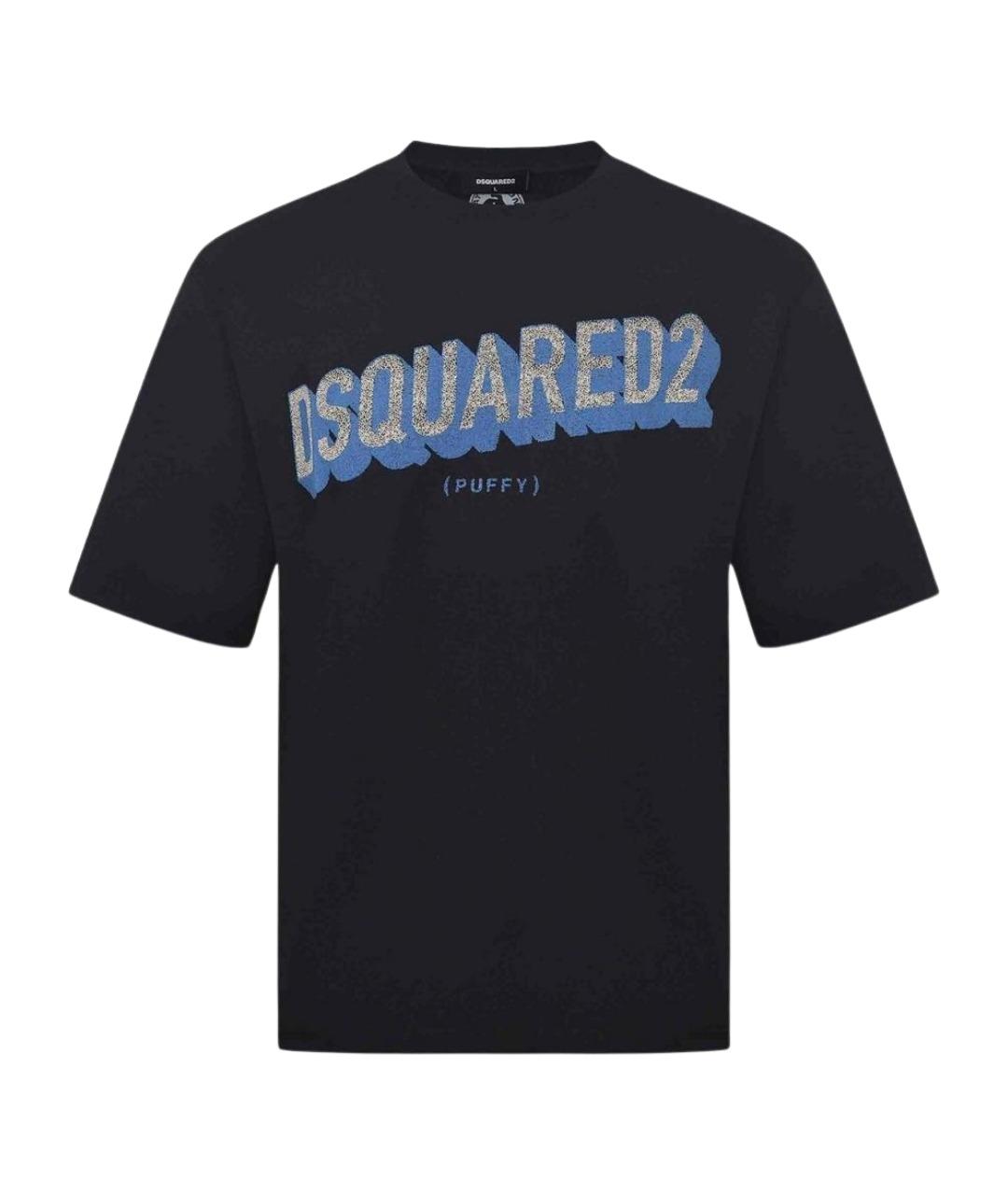 DSQUARED2 Черная хлопковая футболка, фото 1