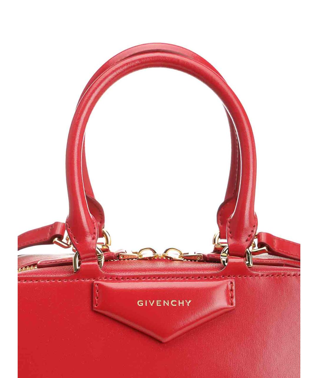 GIVENCHY Красная кожаная сумка тоут, фото 5