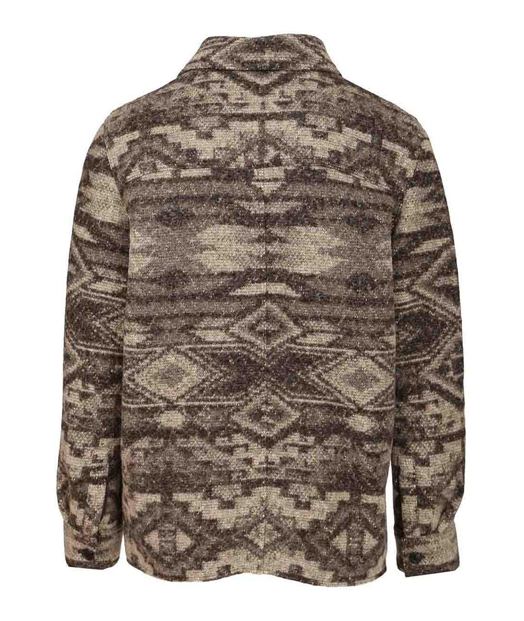 ISABEL MARANT Коричневая шерстяная классическая рубашка, фото 2