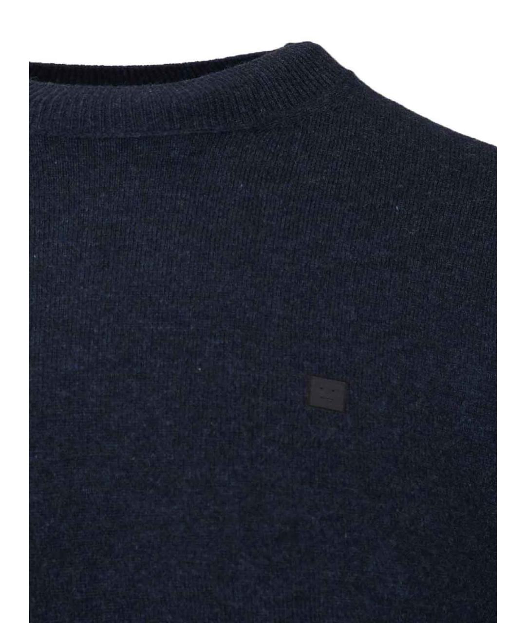 ACNE STUDIOS Темно-синий шерстяной джемпер / свитер, фото 4