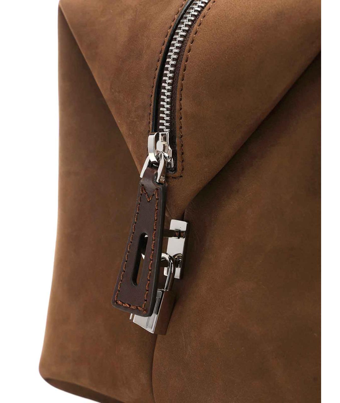 MAX MARA Коричневая кожаная сумка тоут, фото 5