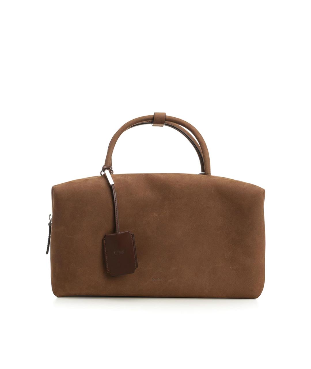 MAX MARA Коричневая кожаная сумка тоут, фото 1