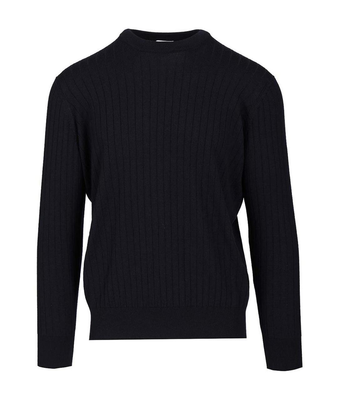 BOTTEGA VENETA Темно-синий шерстяной джемпер / свитер, фото 1