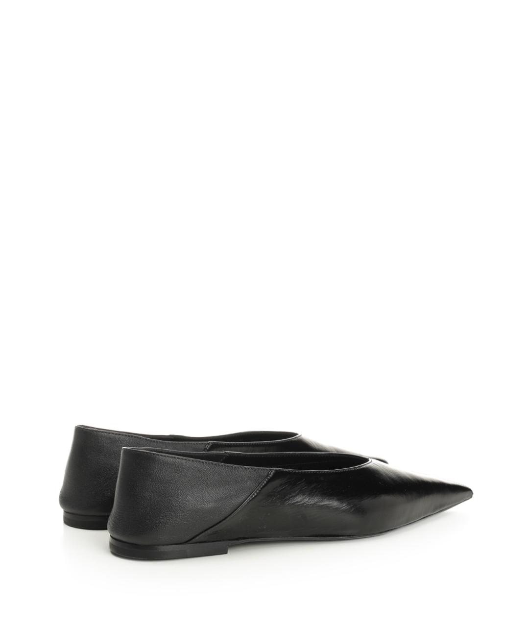 SAINT LAURENT Черные кожаные балетки, фото 3