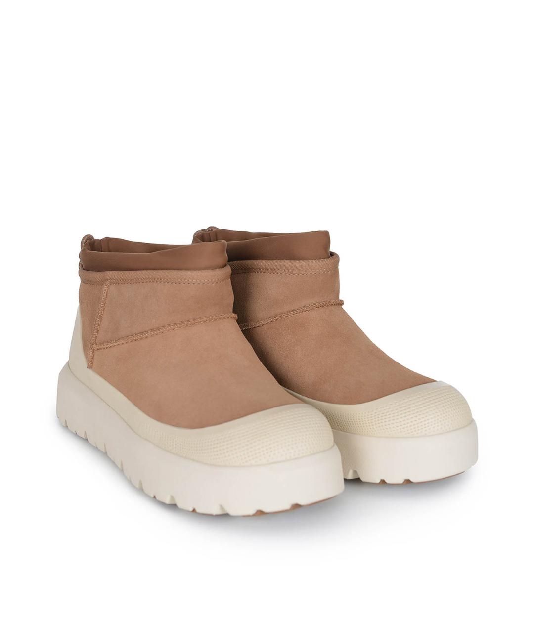 UGG Бежевые замшевые низкие кроссовки / кеды, фото 2